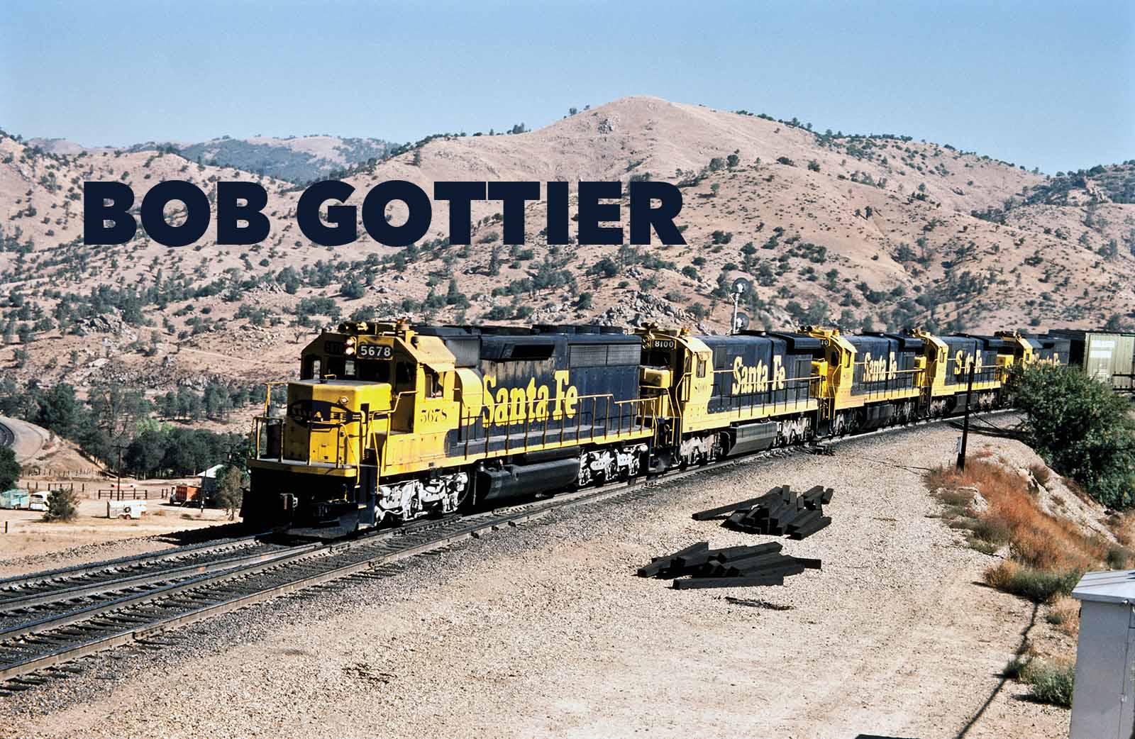 AT&SF SD45-2 No. 5678 at Walong on the Tehachapi Loop