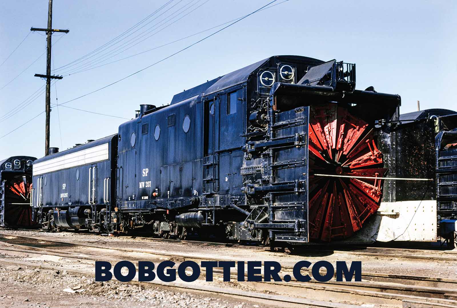 Southern Pacific Maintenance of Way No. 207 Rotary Snowplow at Roseville